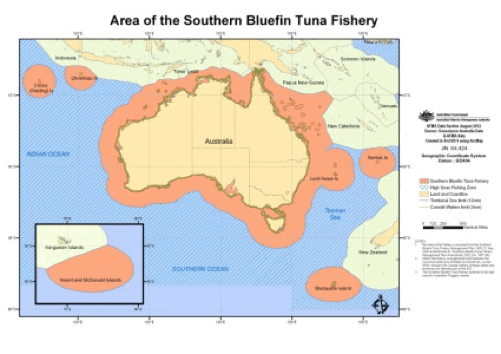 Map Southern Bluefin Tuna Fishery