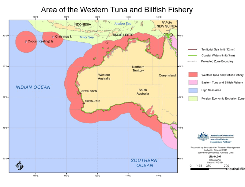 Map Western Tuna And Billfish Fishery